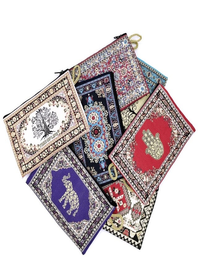 BDM - Turkish Floral Print Coin Purse - Azul - Image 3