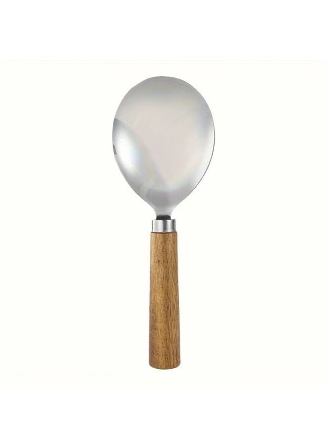Stainless Steel Spoon For Indoor Outdoor Dining Ideal For Salads And Cold Dishes - Image 1