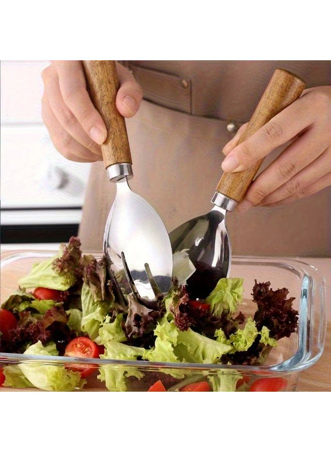Stainless Steel Spoon For Indoor Outdoor Dining Ideal For Salads And Cold Dishes - Image 2