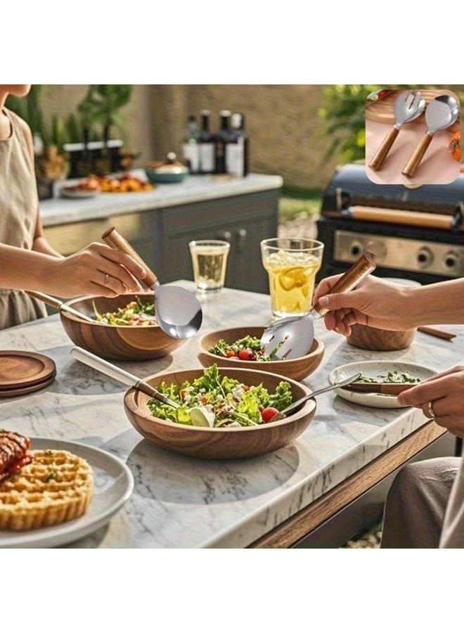 Stainless Steel Spoon For Indoor Outdoor Dining Ideal For Salads And Cold Dishes - Image 3