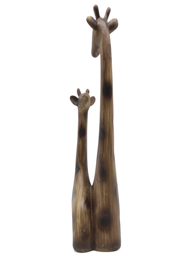Lukitas Giraffes Statue and Sculpture Decor, Mom-and-Baby Giraffe Figurine, Creative Desktop Decorative Ornaments, Resin 11'' - Image 4