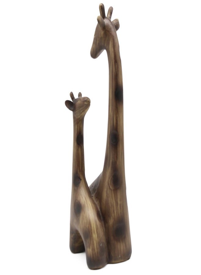 Lukitas Giraffes Statue and Sculpture Decor, Mom-and-Baby Giraffe Figurine, Creative Desktop Decorative Ornaments, Resin 11'' - Image 3