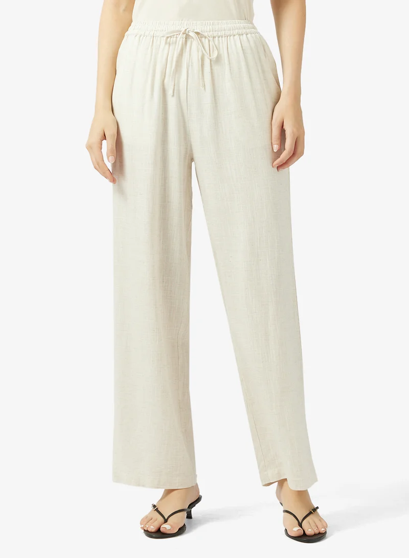 Ripples  Ladies Co-ord Set With Long Sleeves Top & Wide-Leg Pant for Women | Best Price UAE