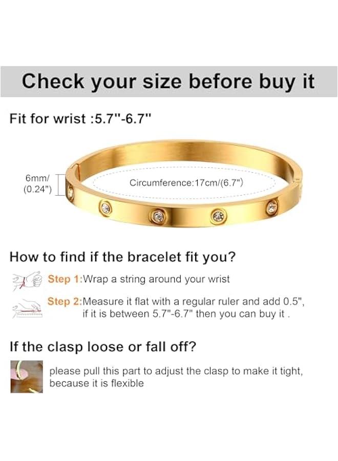 Arabest Gold Bracelets for Women, 2Pcs 18K Gold Plated Cubic Zirconia Bangle Crystal Friendship Bracelet Jewelry,Wedding Party  Birthday Gifts for Her Girlfriend Sister Daughter - Image 2