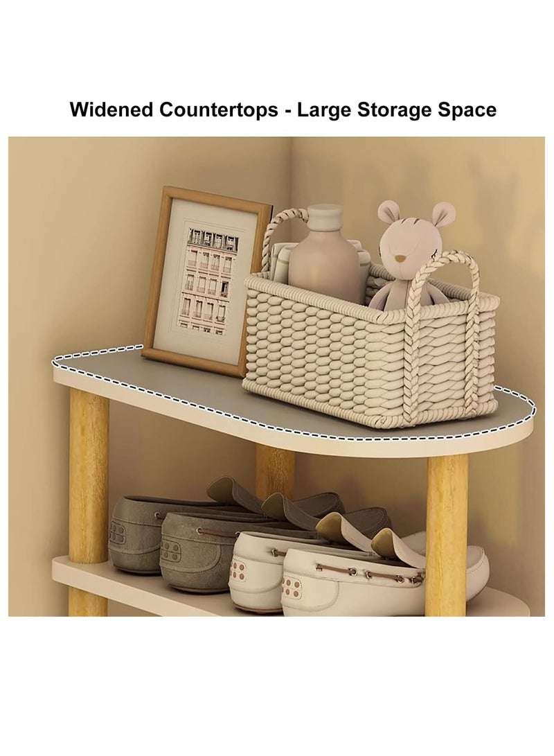 Hihonor 5 Tiers Shoe Rack, Stackable Space-Saving Shoe Storage Shelf for Closet, Multi-Function Free Standing Shoe Organizer for Entryway, Modern Shoe Cabinet for Hallway Bedroom Living Room - Image 4