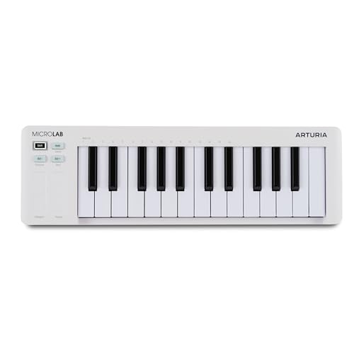 Arturia MicroLab Mk3 - Universal MIDI Controller for Music Production - White - Image 1