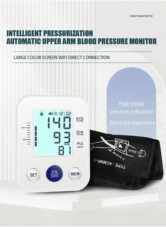 general Upper Arm Blood Pressure Monitor，Wrist Blood Pressure Machine with Adjustable Blood Pressure Cuff Automatic Digital Wrist Blood Pressure monitor LCD Display Home BP Monitor - Image 3
