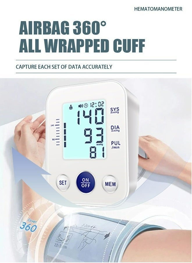general Upper Arm Blood Pressure Monitor，Wrist Blood Pressure Machine with Adjustable Blood Pressure Cuff Automatic Digital Wrist Blood Pressure monitor LCD Display Home BP Monitor - Image 5
