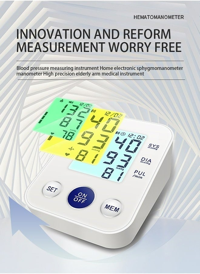 general Upper Arm Blood Pressure Monitor，Wrist Blood Pressure Machine with Adjustable Blood Pressure Cuff Automatic Digital Wrist Blood Pressure monitor LCD Display Home BP Monitor - Image 4