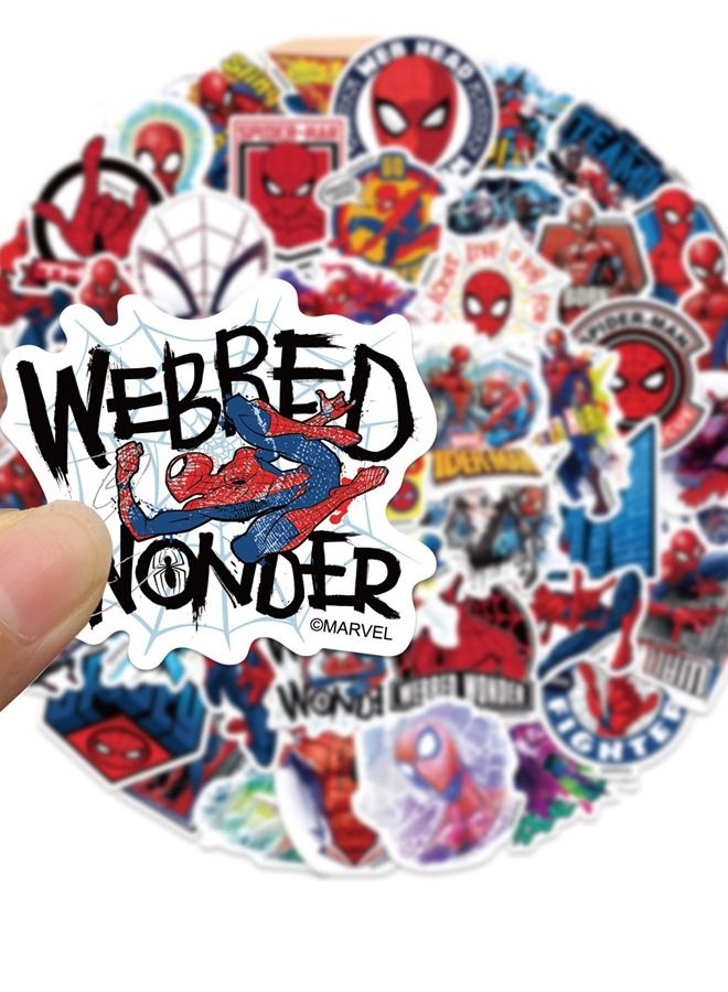 50 قطعة الكرتون سوبر بطل الرجل العنكبوت الديكور الغيتار الأمتعة DIY ملصقات للماء - Image 3
