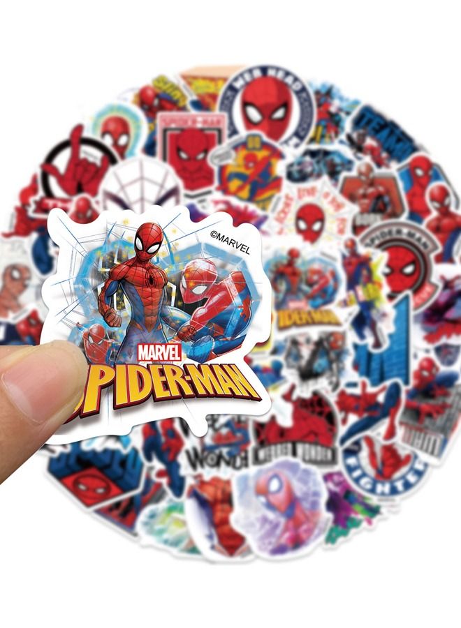 50 قطعة الكرتون سوبر بطل الرجل العنكبوت الديكور الغيتار الأمتعة DIY ملصقات للماء - Image 2