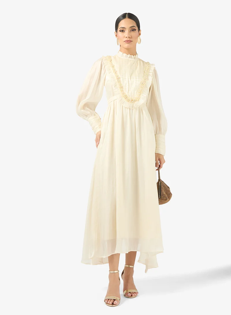 Khizana  Dress With Embellished Yoke for Women | Best Price UAE