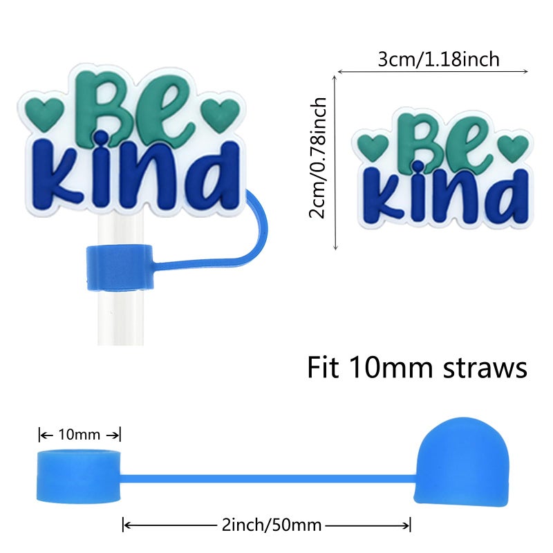 Pabucle 20 Pack Straw Covers Cap for Tumblers, 10mm Cute Dust-Proof Straw Topper for Water Bottles Stanley Cups accessories Gifts For Women Party Favors - Image 4