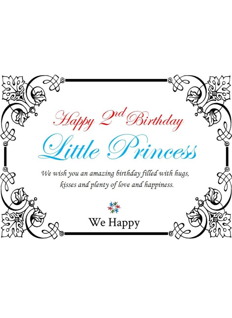 We Happy 3-Piece 2nd Birthday Baby Girls Dress Princess Costume  - Image 4