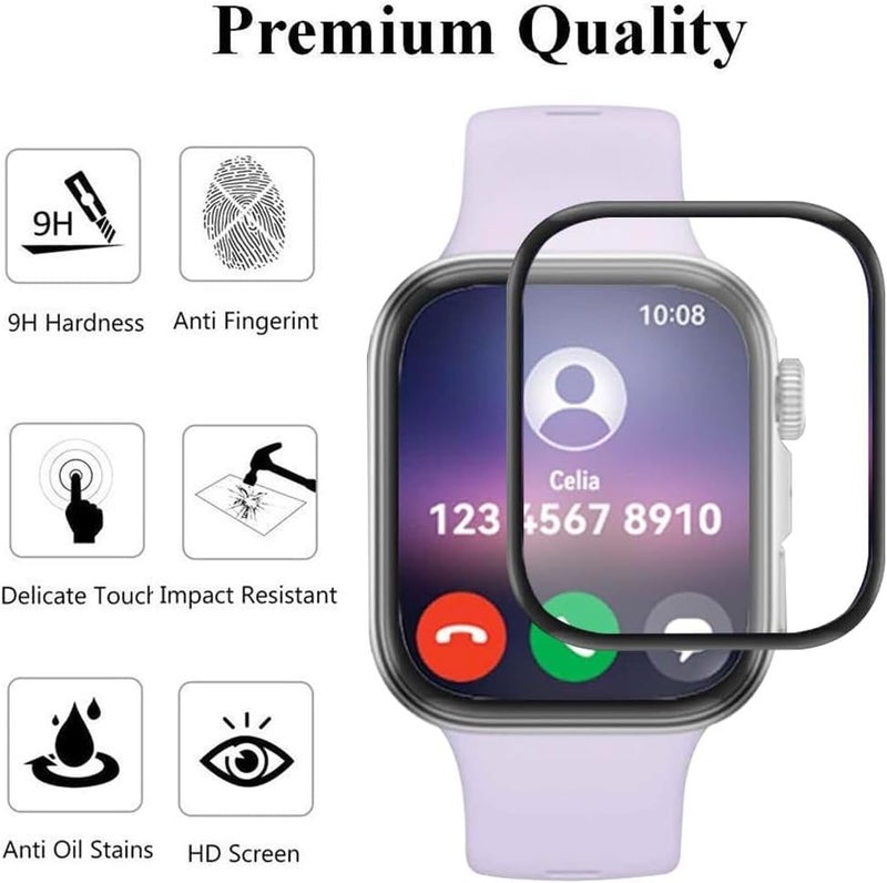 Ahlan Upgrade [4 Pack] Screen Protector Compatible with HUAWEI Watch FIT 4, 3D Full Coverage lexible TPU Smartwatch Protective Film, Anti-scratch, HD Clear (For Watch Fit 4) - Image 5