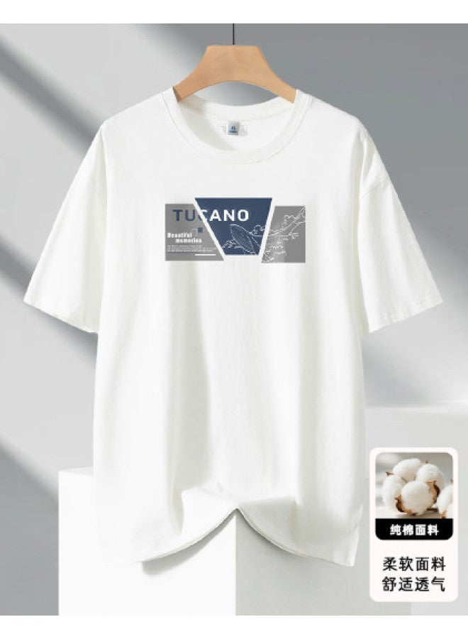 Tucano men's Short Sleeve T-shirt - Summer Comfortable Loose Casual Sports Tee With Printed Design - Image 1