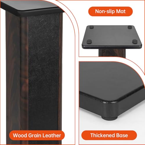 IBVIVIC Pair-6 Inch (15CM)-Wood Speaker Stands for Home-Cinema HiFi Desktop and Satellite Speakers Monitor Stands - Image 5
