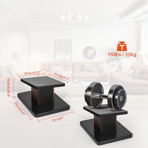 IBVIVIC Pair-6 Inch (15CM)-Wood Speaker Stands for Home-Cinema HiFi Desktop and Satellite Speakers Monitor Stands - Image 2