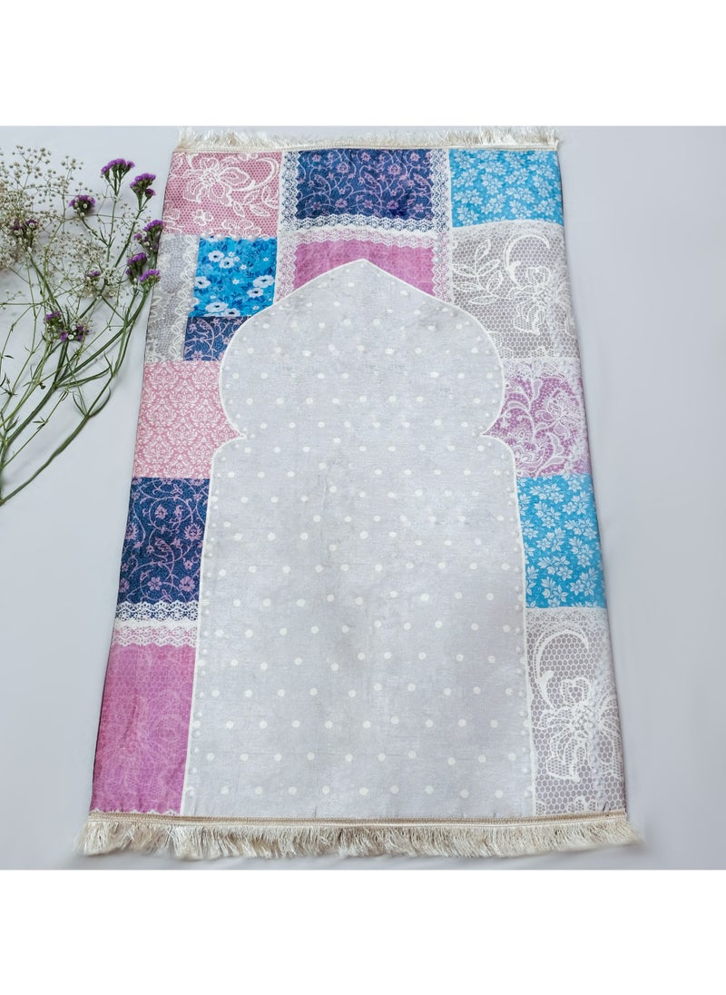 Handmade - Pearls of Love Padded Prayer Mat and Quran Cover Set - Image 1