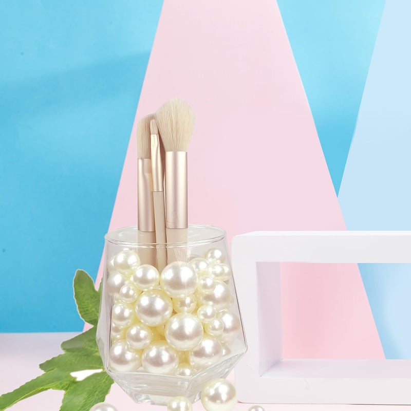 GLBYUNN 160 Pieces Pearl for Vase Filler and Transparent Water Gels No Hole Pearls Beads for Christmas Wedding Centerpiece Home Table Decor (Ivory) - Image 3