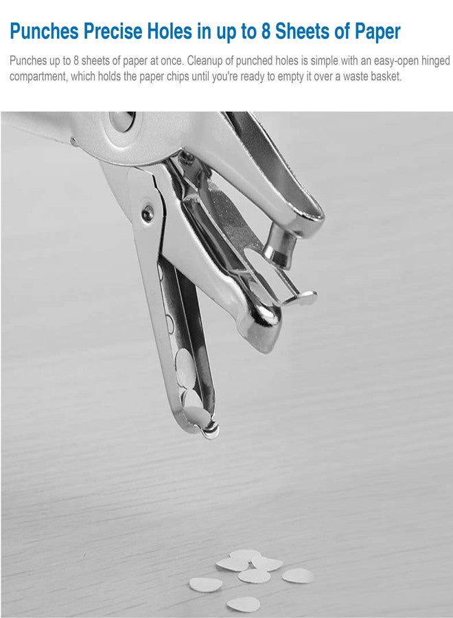 Jeemitery 1/8 Inch Small Mini Tiny Shaped Circle Metal Single Handheld Hole Paper Punch Punchers with 8 Sheet Punch Capacity for Tags Clothing Ticket - Image 5