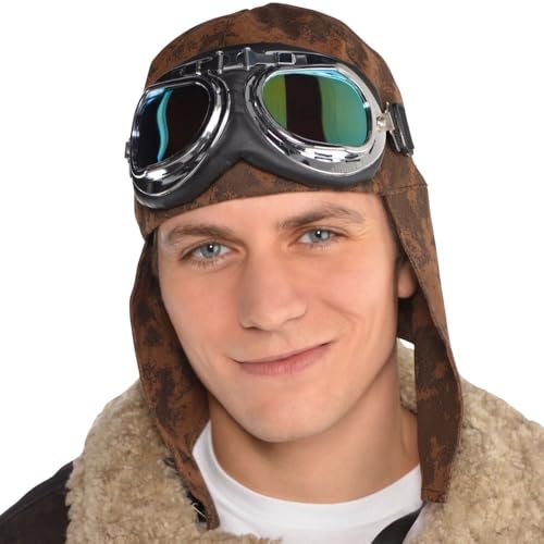 Amscan Aviator Hat With Goggles - One Size - 1 Pc - Image 3