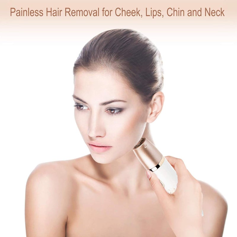 Electric Razor for Women - Painless 2-in-1 Women Shaver Hair Remover for Face, Legs and Underarm, Portable Waterproof Bikini Trimmer Wet and Dry Cordless Lady Hair Removal - Micro USB Recharge - Image 5