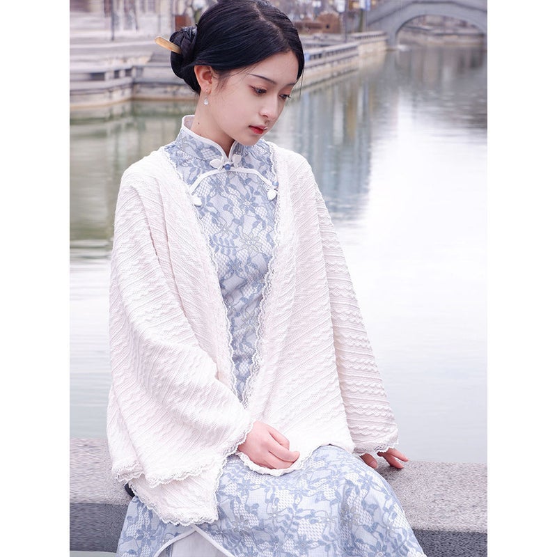 2024 Autumn Retro Cheongsam Republic Of China Style Miss Low Slit Female Young Style Small New Chinese Style Cheongsam Skirt - Image 1
