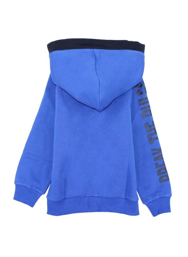 LONG-SLEEVED FLEECED HOODIE  - Image 2