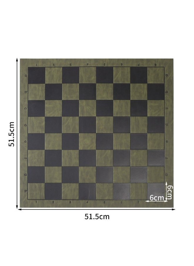 Leather Chessboard PVC Leather Insulation Mat China Chess Chess Dual Use Can-Specifications:Green Digital 51.5CM * 51.5CM  - Image 1