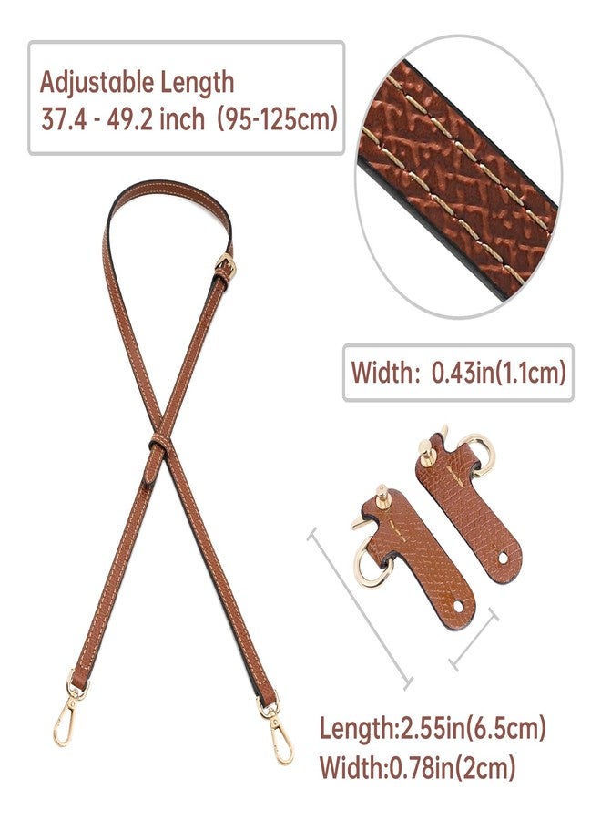 KOMHPS Purse Straps Replacement, Leather Handbag Crossbody Shoulder Strap Kit Adjustable for Mini Longchomp Tote Bag Women - Image 5