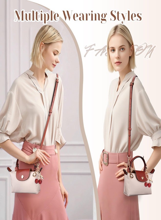 KOMHPS Purse Straps Replacement, Leather Handbag Crossbody Shoulder Strap Kit Adjustable for Mini Longchomp Tote Bag Women - Image 4