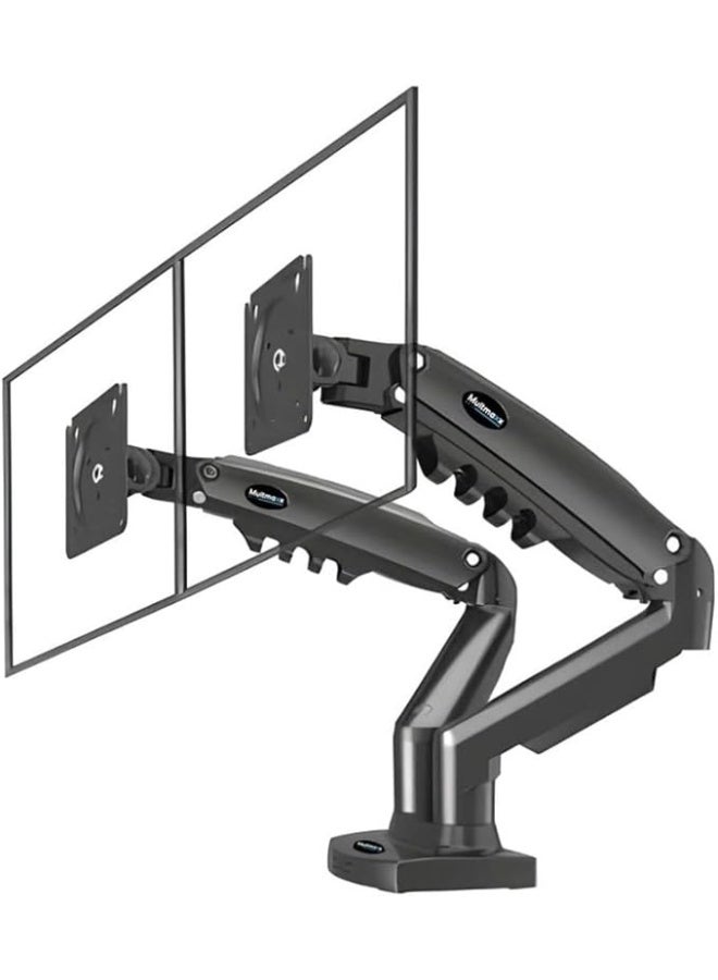 حامل شاشة ممتص للصدمات ثنائي الذراع – يناسب الشاشات من 17 إلى 27 بوصة، سعة تحميل 2-9 كجم، إصدار 2023 - Image 2