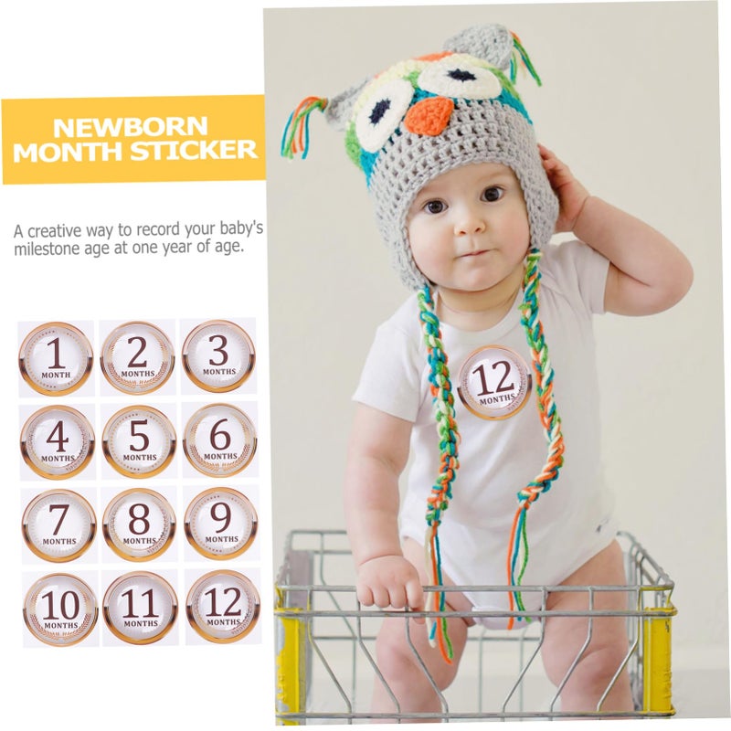 Months Milestone Stickers For Newborn Photos Easy To Use Baby Growth Decals - Image 5