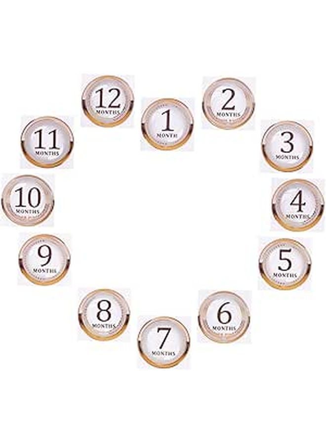 Months Milestone Stickers For Newborn Photos Easy To Use Baby Growth Decals - Image 1