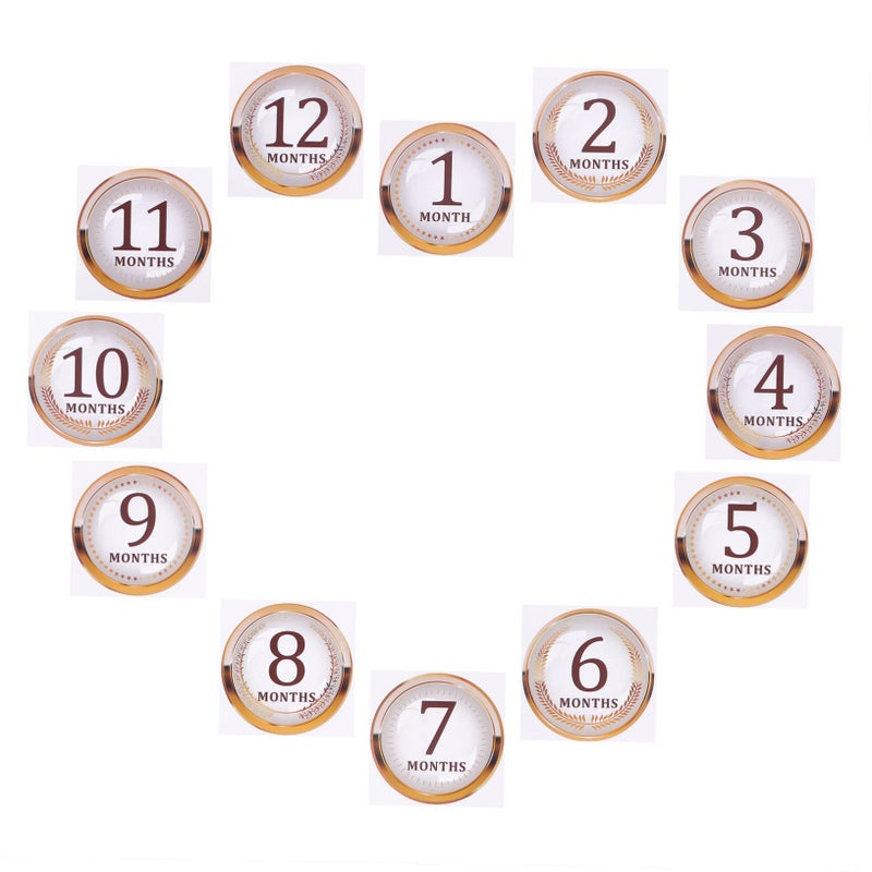 Months Milestone Stickers For Newborn Photos Easy To Use Baby Growth Decals - Image 2
