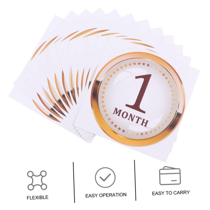Months Milestone Stickers For Newborn Photos Easy To Use Baby Growth Decals - Image 4