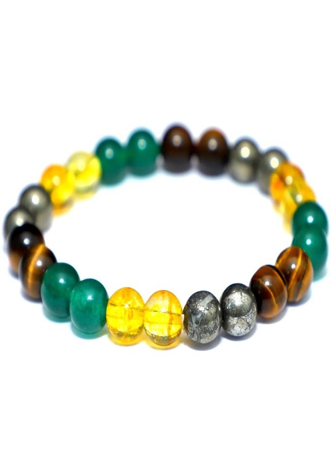 Crystal Divine Money Magnet & Pyrite Healing Crystal Bracelet For Woman 8mm Money Magnet For Girls Crystal Bracelet For Men Friendship Gifts Hand Couple Aesthetic Bracelets - Image 1