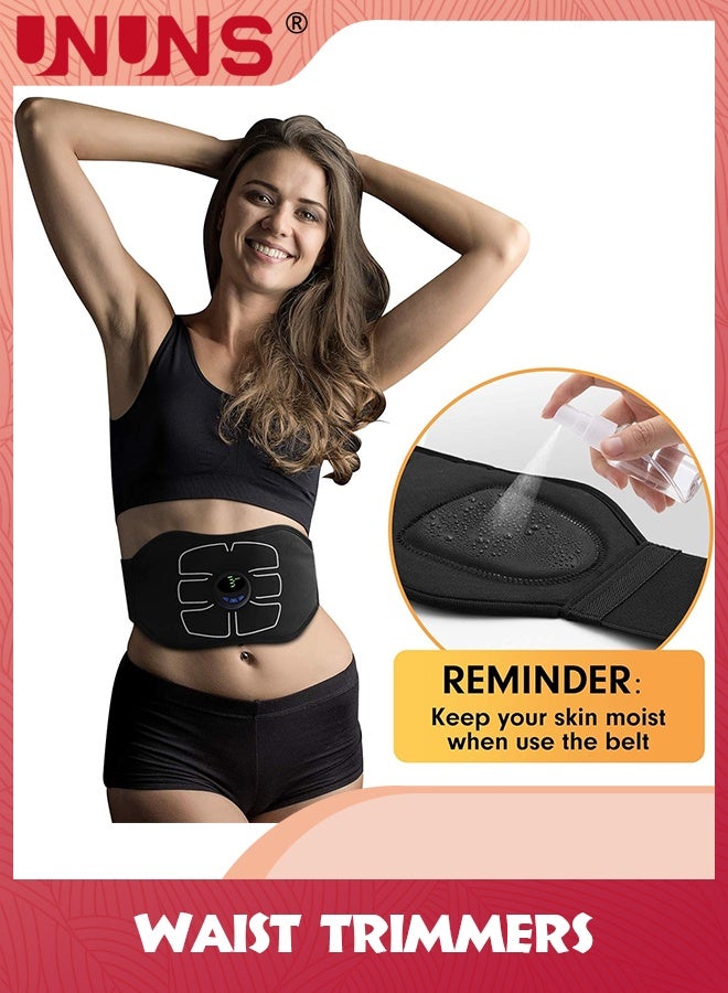 UNUNS Abs Stimulator,Ab Machine,Abdominal Toning Belt,Abs Stimulator Muscle Toner,Workout Strength Training Equipment For Abdomen Arm Leg,USB Rechargeable Gear,Home Office Fitness Gear For Men Woman,Black - Image 3