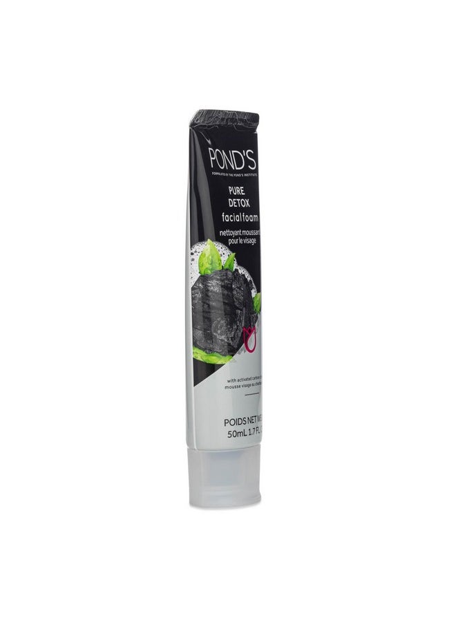 Pond's - Pure Detox Facial Foam Deep Cleansing With Activated Charcoal Facial Wash 6Pack Of 1.7 Oz Each - Image 1