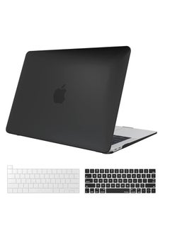 Generic MacBook Pro 13 Case 2020 Release A2338 M1 A2289 A2251 Hard Case Shell Cover and Keyboard Skin Cover for MacBook Pro 13 Inch Model M1 A2338 A2289 A2251 Black  - Image 1