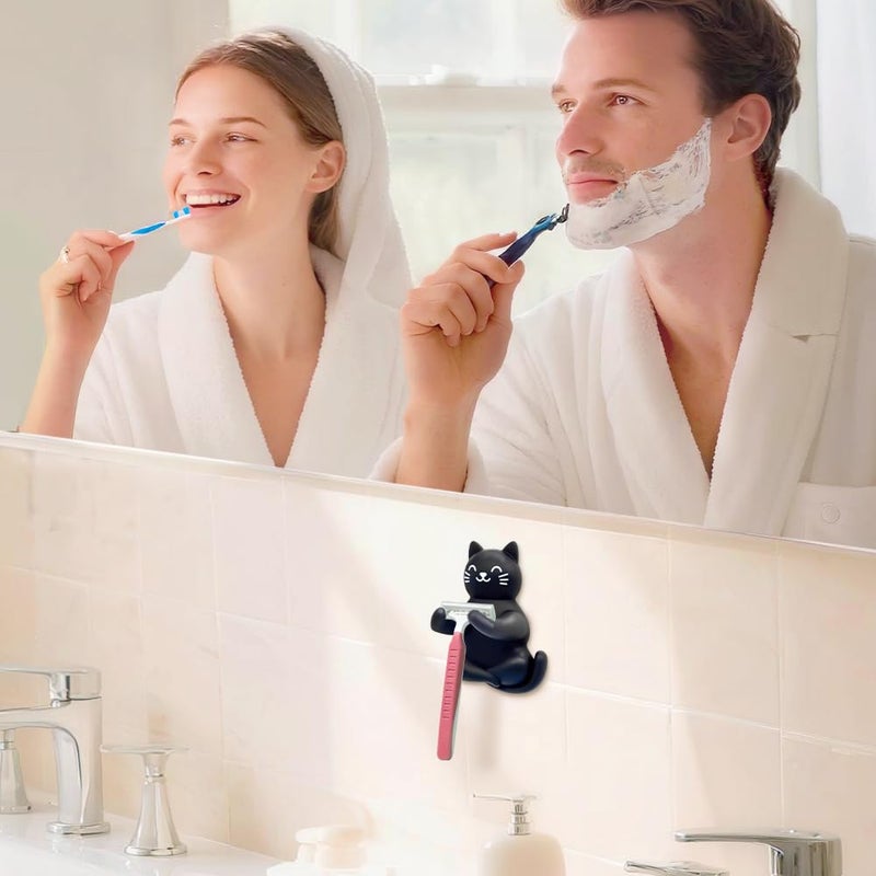 Mhfpl Cute Cat Razor Holder Shower, Black Cat Bathroom Decor, Cute Gadgets Leg Razor Holder, Funny Bathroom Decor Accessories for Women Mom Sister Friend Wife Girlfriend, Black Cat Gifts for Women - Image 4