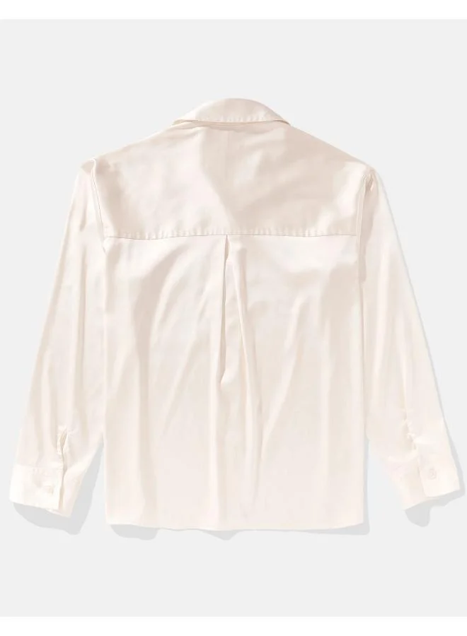 امريكان ايجل AE Satin Button-Up Shirt