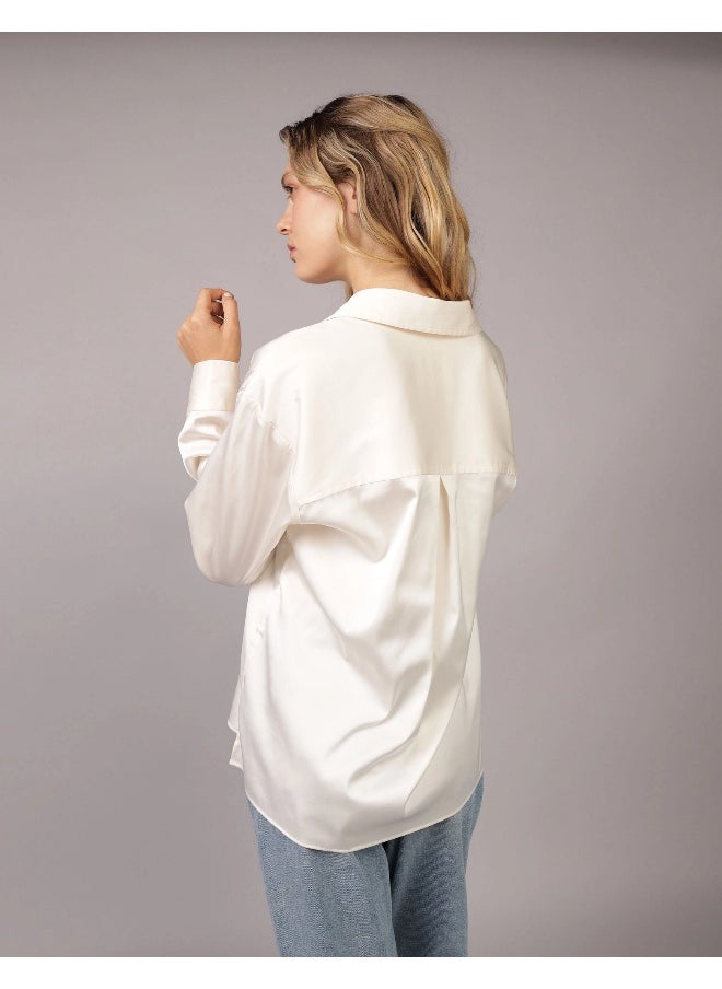 American Eagle AE Satin Button-Up Shirt  - Image 2