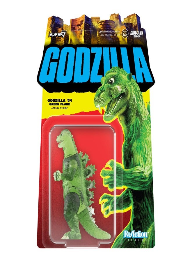Super7 Toho Godzilla '54 (Green Flare) Reaction Figure - 3.75" Toho Godzilla Action Figure Classic Monster Movie Collectibles and Retro Toys - Image 1