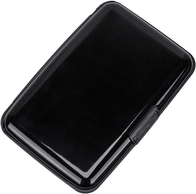 ELFISH RFID Blocking Credit Card Protector Aluminum ID Case Hard Shell Business Card Holders Metal Wallet for Men or Women (Black) - Image 4