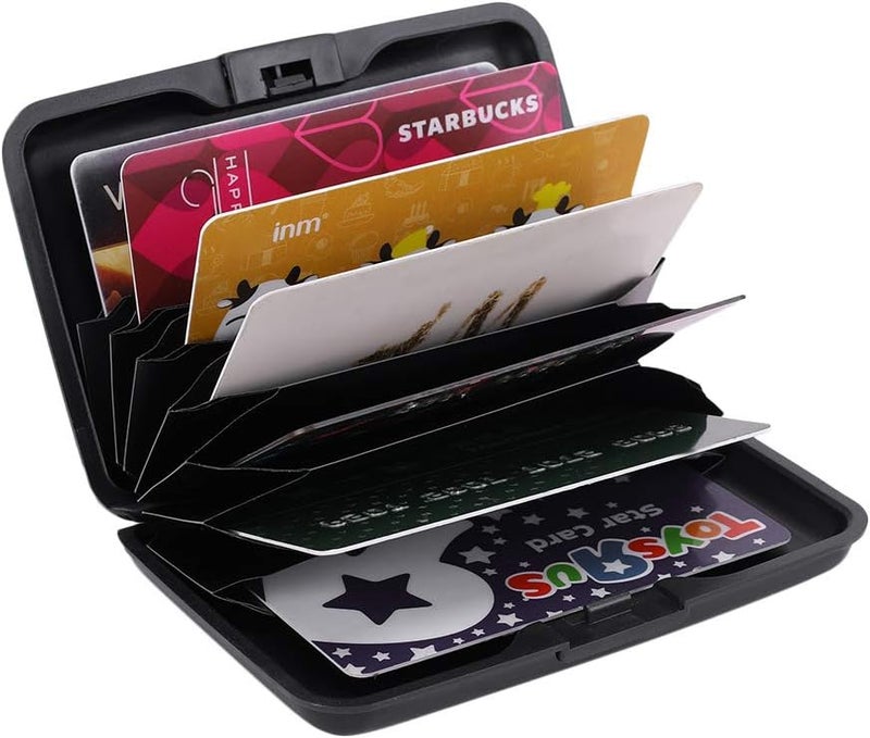 ELFISH RFID Blocking Credit Card Protector Aluminum ID Case Hard Shell Business Card Holders Metal Wallet for Men or Women (Black) - Image 5
