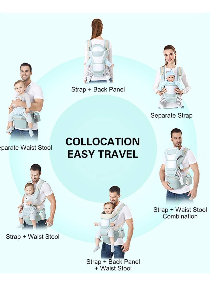 None/Brand Multi-Functional 9 in 1 Baby Backpack Carrier, Suitable For 0-36 Months Baby, Toddler, Infant, Newparents - Image 4