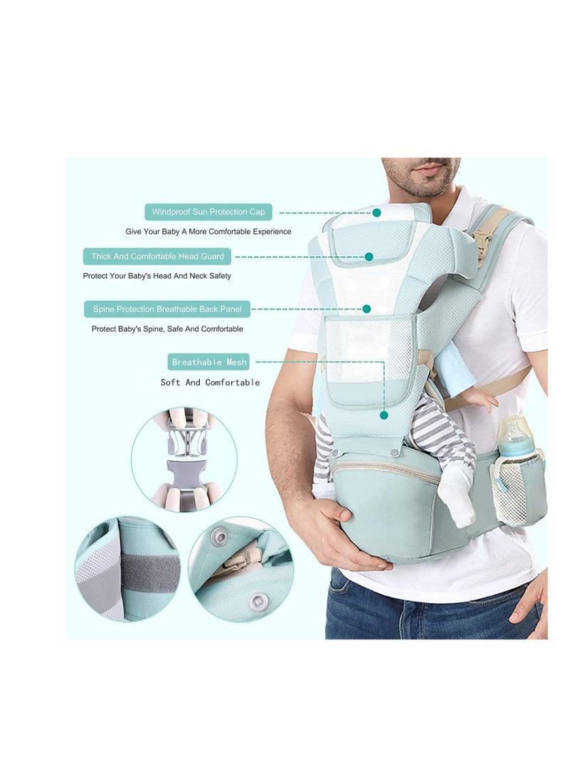 None/Brand Multi-Functional 9 in 1 Baby Backpack Carrier, Suitable For 0-36 Months Baby, Toddler, Infant, Newparents - Image 5