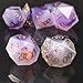 Haxtec Sharp Edge Dice Set Black Purple White Resin DND Dice Set Glitter Polyhedral DD Dice Compatible with Dungeons and Dragons - Image 4